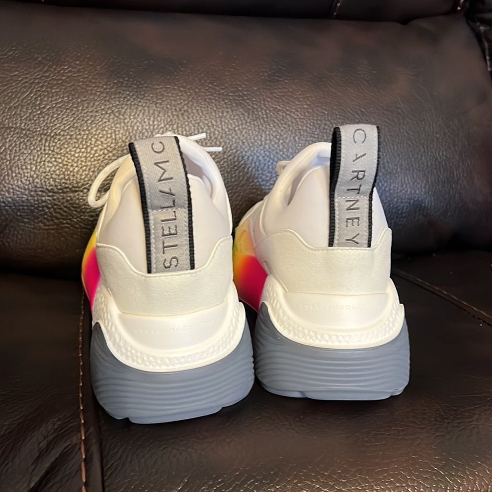 SALE!!! STELLA MCCARTNEY womens logo Rainbow chunky Sole Sneakers NWOB - Picture 9 of 12